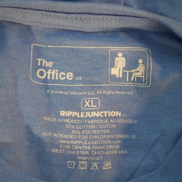 Ripple Junction XL "The Office" Dunder Mifflin T-Shirt, Blue - Picture 3 of 4
